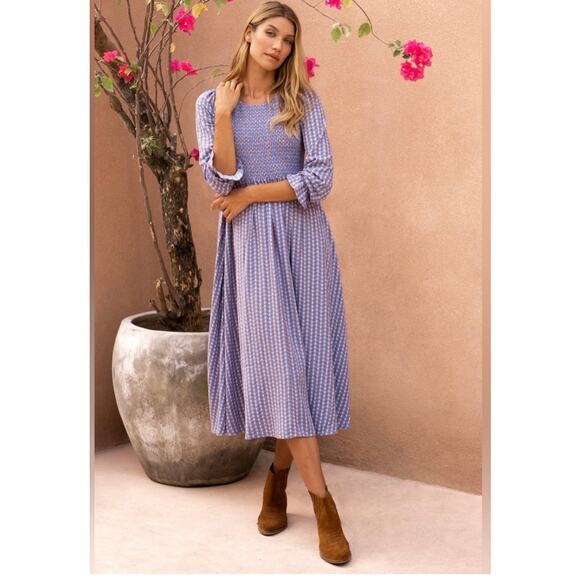 Mister Zimi Dresses & Skirts - Mister Zimi Women’s Dahlia Midi Dress Sz 4 in Pampas Purple Romantic Feminine